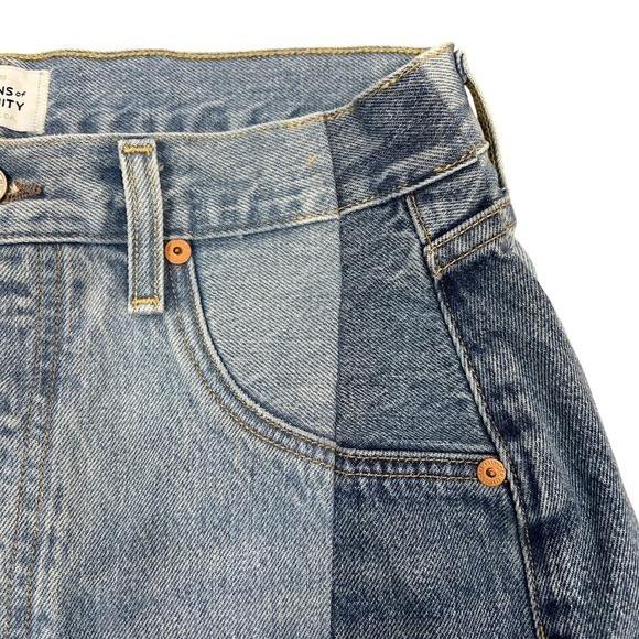 Citizens of Humanity Pieced Horseshoe Wide Leg Jeans Sz 26" Barrel Fracture Wash - Picture 11 of 15